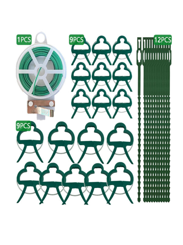 31-Piece Garden Tools Set with Reusable Twist Ties – Strong, Flexible Plant Support Straps for Plants, Flowers & Gardens