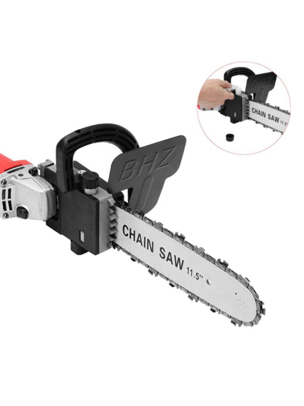 4-Inch Angle Grinder Chainsaw Attachment – 16-Inch Chainsaw Bracket for Wood Cutting