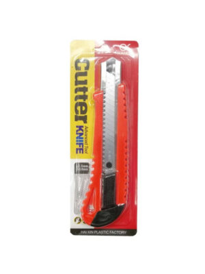 No. 1 Utility Cutter – Snap-Off Retractable Razor Blade Knife with Auto Lock | උපකාරක කට්ටලය