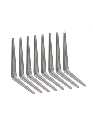 12x10", 8x10 Shelf Bracket – Original Pattern Silver Pack of 24 | ශෙල්ෆ් බ්‍රැකට්