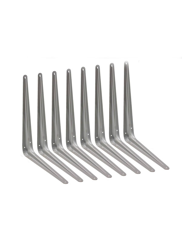 12x10", 8x10 Shelf Bracket – Original Pattern Silver Pack of 24 | ශෙල්ෆ් බ්‍රැකට්