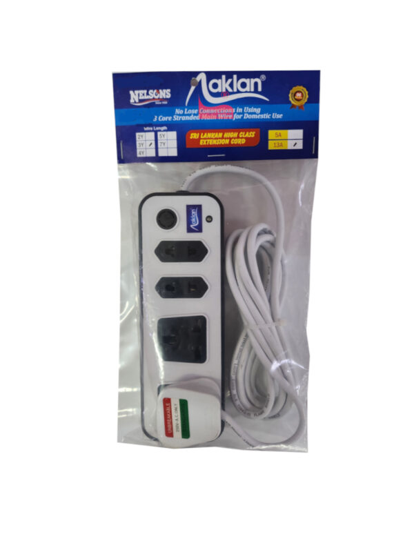 Multi-Plug Function Extension Socket with 3M Power Cord | බහු සූදානම් සොකට්