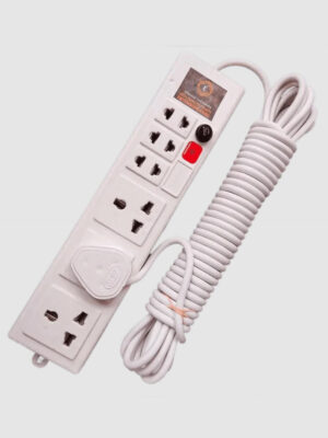 SriLankan Power Strip 5m – 6 Sockets Surge Protector Extension Cord | AC Plug Socket Adapter | ශ්‍රී ලංකාවේ ශක්ති පටි