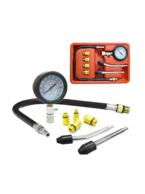 ROAD DAWG Petrol Engine Cylinder Compression Gauge Tester 8Pcs – Accurate Diagnostic Tool | ඉන්ධන එන්ජිම සංපීඩන පරීක්ෂණ උපකරණය