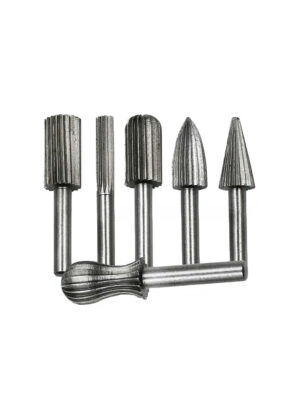 6Pcs Rotary File Cutting Burrs – 1/2" Head, 1/4" Shank