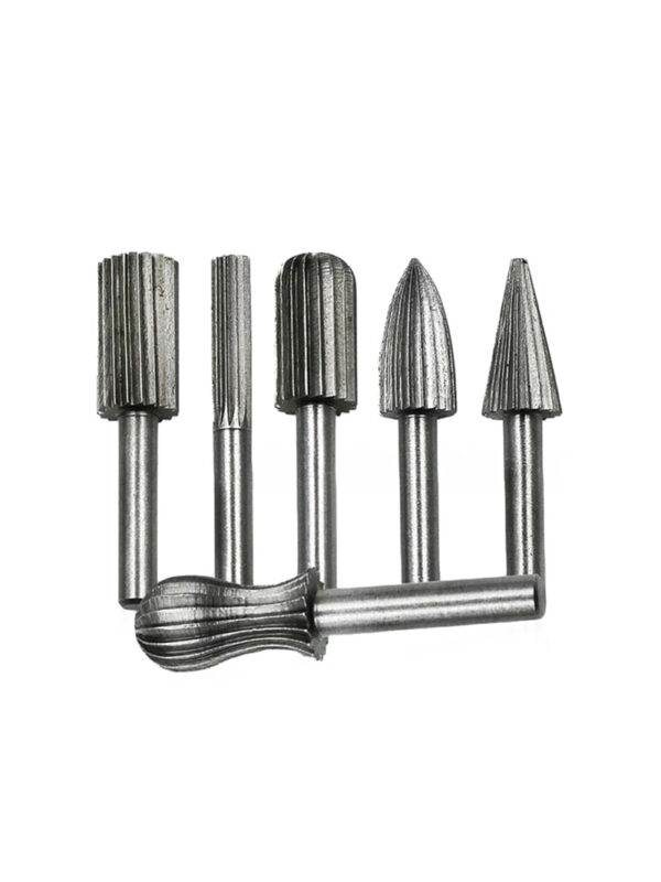 6Pcs Rotary File Cutting Burrs – 1/2" Head, 1/4" Shank