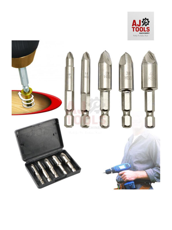 5-Piece Screw Extractor Set – Broken Bolt Remover | බෝල්ට් එක්ස්ට්‍රැක්ටර්